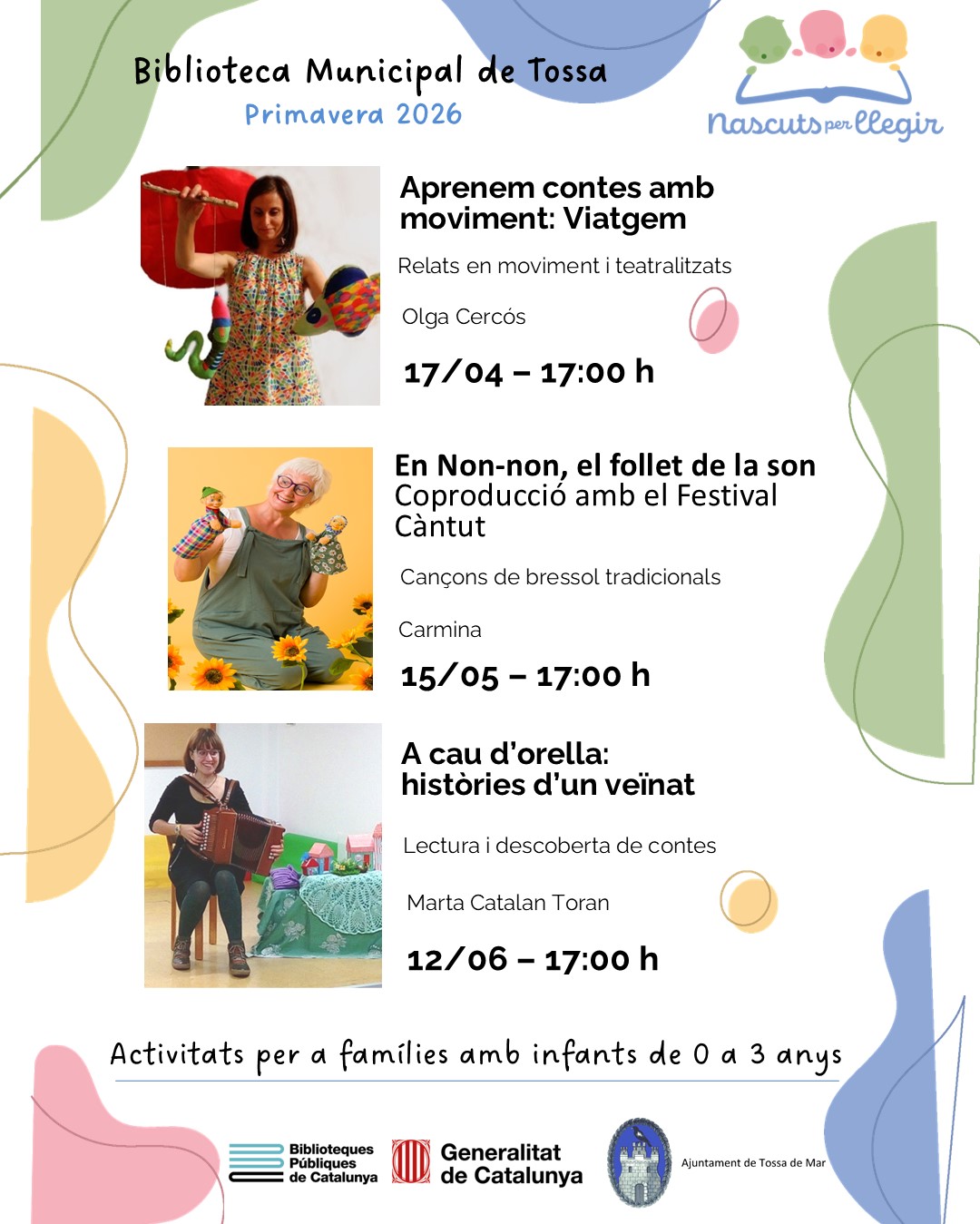 Arriba el programa Nascuts per llegir a la Biblioteca Municipal de Tossa