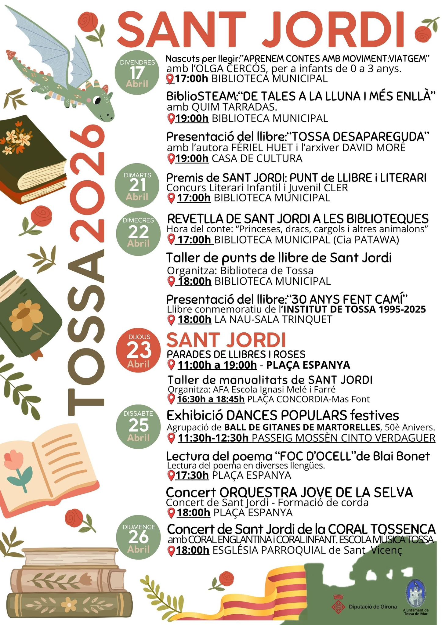 Tossa es prepara per a una nova edició de Sant Jordi
